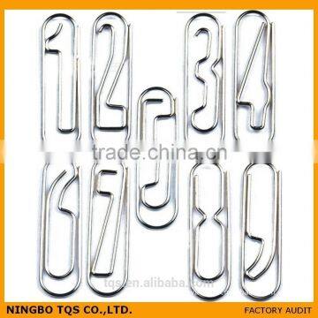 Hot Selling Fanny Number Shaped Paper Clips