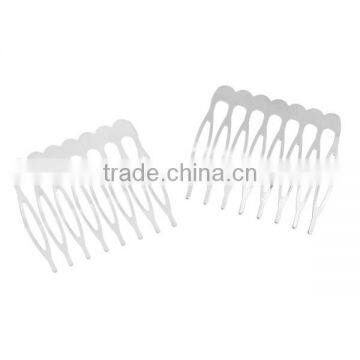 Iron Based Alloy Hair Clips Findings Comb Silver Tone 43mm x 39mm photo-3