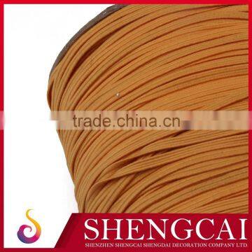 Top quality strong texture flat elastic cord 3mm