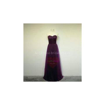 Convertiable Purple Tulle Bridesmaid Dresses BM1530