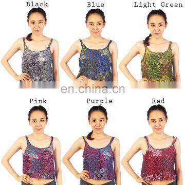 Lofbaz Women Casual Crop Vest Lose Cami Tank Spaghetti Sleeveless Tops Shirts photo-2