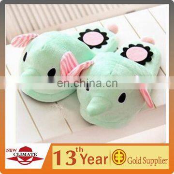 Green Elephant Plush slipper winter indoor slipper