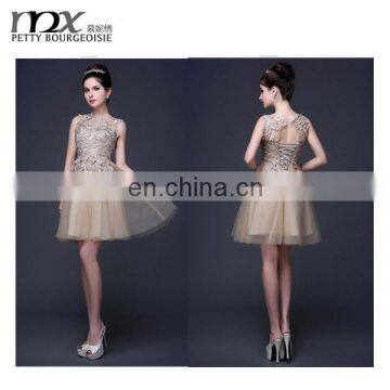 Appliqued backless little dress for wedding dress latest fashion dress bandage dress