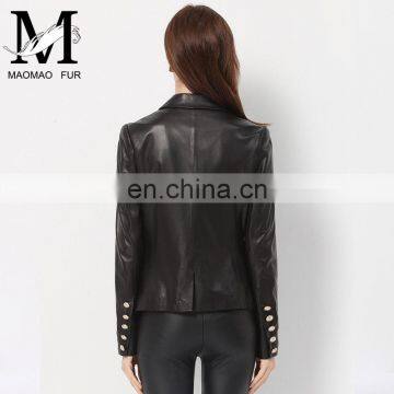 2016 Fashionable New Style Women Jacket Lover's Clothes With Mickey Minnie Mouse Pattern Genuine Real Sheepskin Leacher Jacket photo-5