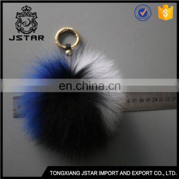 Hot Sale Colorful Cheap Ball Chains Soft Fox Fur Pompom 15Cm