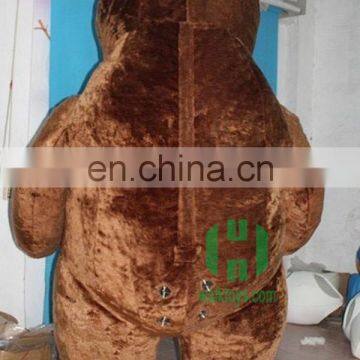 HI CE New Design Giant Inflatable Fat Christmas Brown Teddy Bear Costume for Adult photo-2