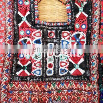 Hand Embroidered Gypsy Antique Neck Yoke Patch- Vintage Gypsy Banjara Yoke Neck Patches photo-2
