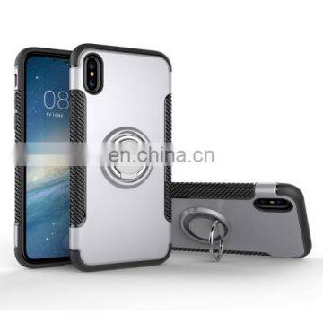 Magnetic 360 Degree Rotation Ring Armor Protective mobile phone Case for iphone 8