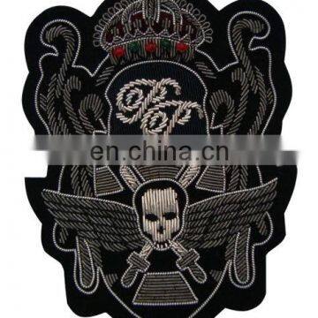 Bullion Custom High Quality 3D hand embroidery bullion patch /3d embroidered patch,wholesale bullion