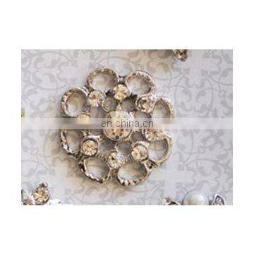 2013 fashion metal wedding rhinestone button invitation card button