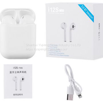 I12s Tws Bt headphone Mini Blue Tooth 5.0 True Stereo Wireless Earbuds with Touch Control Headset in Cheaper Price