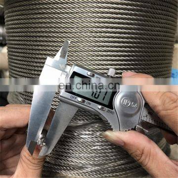 304 310 316 316L stainless steel wire rope 1x7 7x7 7x19 6x36 6x37