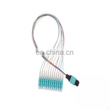 Hot Selling MPO To LC Single mode Break out Fiber Optic Cable Pigtail Patch Cord Jumper