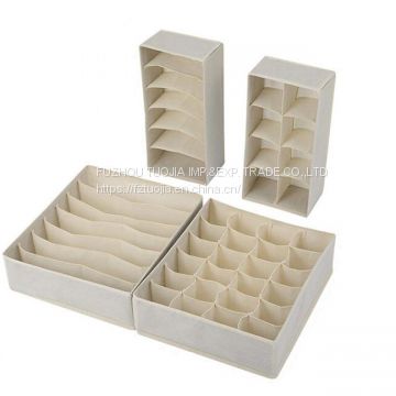 Non-woven underwear storage box four-piece wholesale, Bra socks finishing folding drawer-type storage box custom