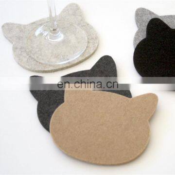 Hexagon Shape Multi Pockets Mug Linen Color Felt Coaster New Zealand photo-3