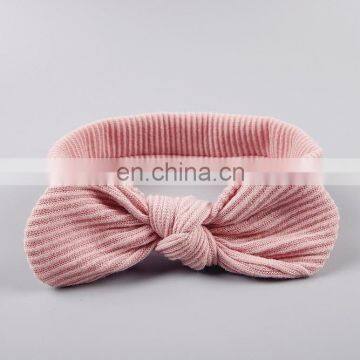 RTS Baby girl big bow hair accessories various color elastic headband for kids handmade baby headbands wholesale price