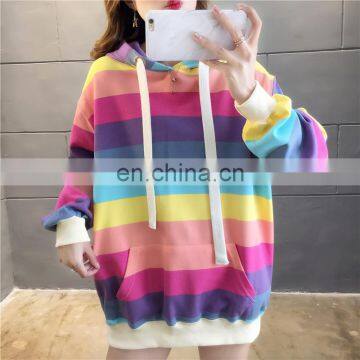 OEM Street wearTie dye Stripe Dye Crew Neck Unisex Sweatshirt Hoodies