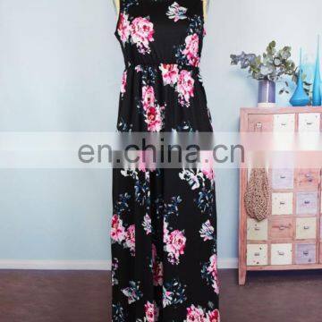 2019 Summer Mother and Child Dress The Parent-child Attire Floral Print Sleeveless Long Dress (this Link for WOMAN) photo-5