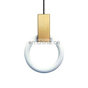 Nordic Indoor Lighting Modern Acrylic Round Ring LED Metal Light Pendant Lamp photo-4