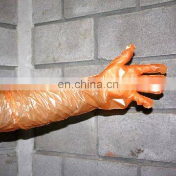 Eva , Hdpe, Ldpe Long Arm Sleeve Glove Making Machine with double unwinder