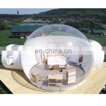 Outdoor Clear Pop Up Single Tunnel Transparent Inflatable Bubble Dome Camping Tent Hotel for Sale