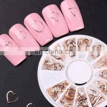 New Arrival Rose Gold Nail Alloy Decoration in Wheel