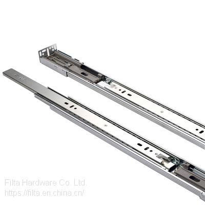 Full Extension 3 Fold Load Bearing Slide Rail Heavy Duty Slides Bottom Mount Ball Bearing Drawer Slide photo-2