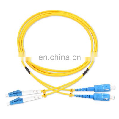 LC/UPC-SC/UPC SM Duplex PVC 2.0mm Yellow 3meters Fiber Patch Cord