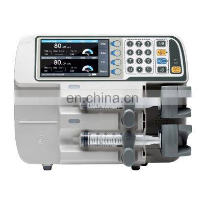 Ambulance Automatic  Electric double channel  syringe pump medical machine