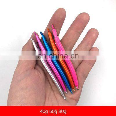 New Design 40g/60g/80g Fishing Lure Hard Swimbait Jigging Lure Metal Slow Jigging Lure