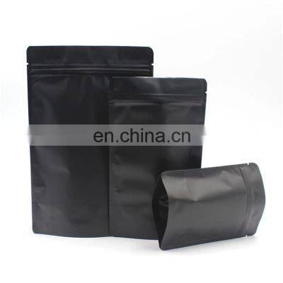 plastic matte black custom mylar stand up aluminum foil bag printing zip lock mylar bag with logo