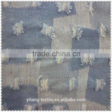 two color denim jacquard fabric