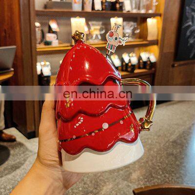 Portable Eco Friendly White High Quality Red Milk Design Korean Luxury Christmas Coffee Pink Mug photo-4