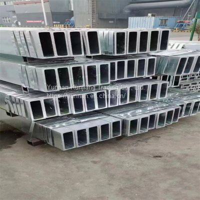 Yunnan Q235 square tube wholesale hot dip galvanized square tube 40 * 80 * 3 square tube Kunming sales square tube