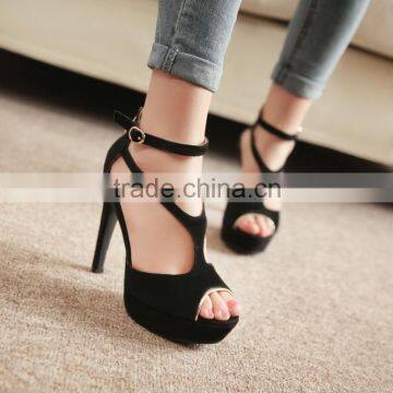 C71693A sexy black women leather party wear shoes