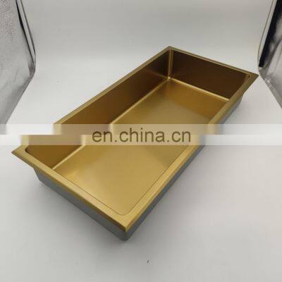 Bathroom Gold 30 x 60 304 Stainless Steel Waterproof Single Recessed Shower Niches Shelf 600mm Metal for Bathroom in Wall photo-3
