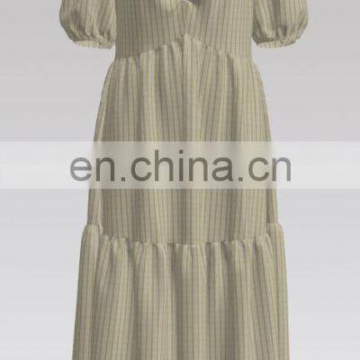 Ready Fabric Polyester Rayon With Spandex Yarn Dyed Crepe Fabric for Dress photo-5