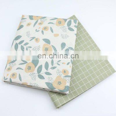 2.35m wide width cotton fabric wholesale garden flowers fashion check printed cotton bed twill fabric