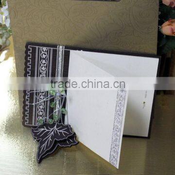 Hot Sale Personalized Leaves Shape Laser Cut Wooden Wedding Cards Invites