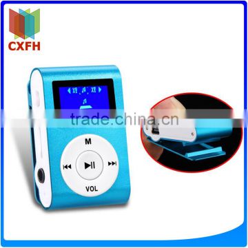 Durable in use lithium battery music free download mp3 player with LCD screen