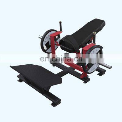 Leg and hip thrust exercise gym machine with belt resistance for commercial gym