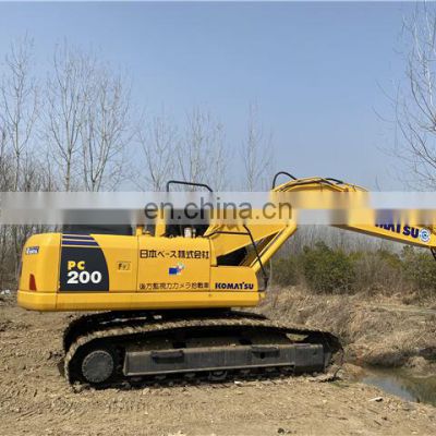 Japan komastu crawler excavator hydraulic diesel engine pc200-8 nice condition digger for sale