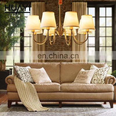 HUAYI Wholesale Price Indoor E14 Hanging Pendant Light Luxury Classic Modern Decoration Chandelier