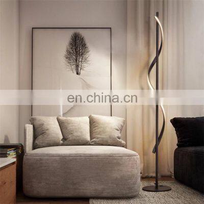 Unique Contemporary Floor Lighting Dimmable Twisted Linear LED Floor Lamp