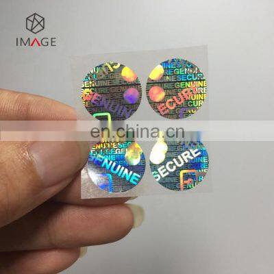 Small Size Silver Circle Authentic 3D Security Holographic Sticker photo-4