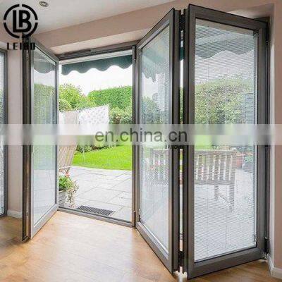 Interior Bifold Design Aluminium Glass Folding/Bifolding Door Balcony Sliding Door for Villa