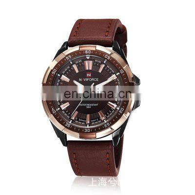 NAVIFORCE 9056 Men's Quartz Watch Top Brand Luxury Leather Watch Analog Display Sport Military Wristwatch photo-4