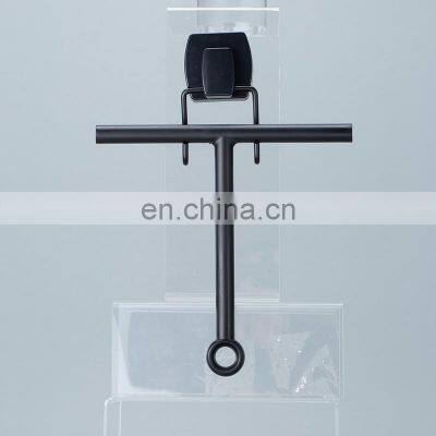 Household Steel Wiper Silicone Steel Shower Squeegee for Window Mirror Bathroom Wiper With Vacuum Sucker and Hook photo-2
