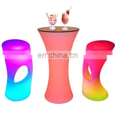 night club furniture beach cube chairs wine drink bar tables illuminated led cocktail table