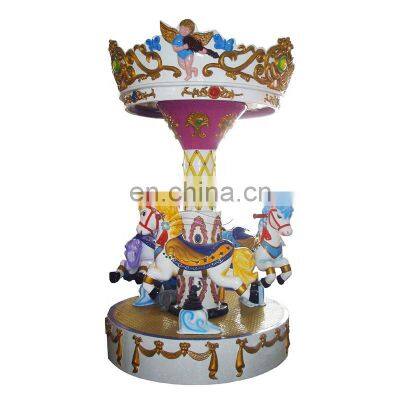 mini fairground rides 3 seats small carousel for sale